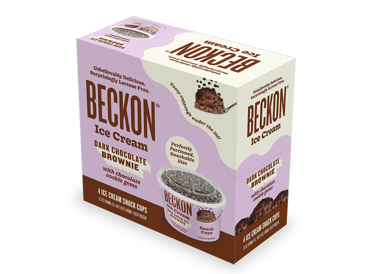 beckon ice cream snack cups dark chocolate brownie