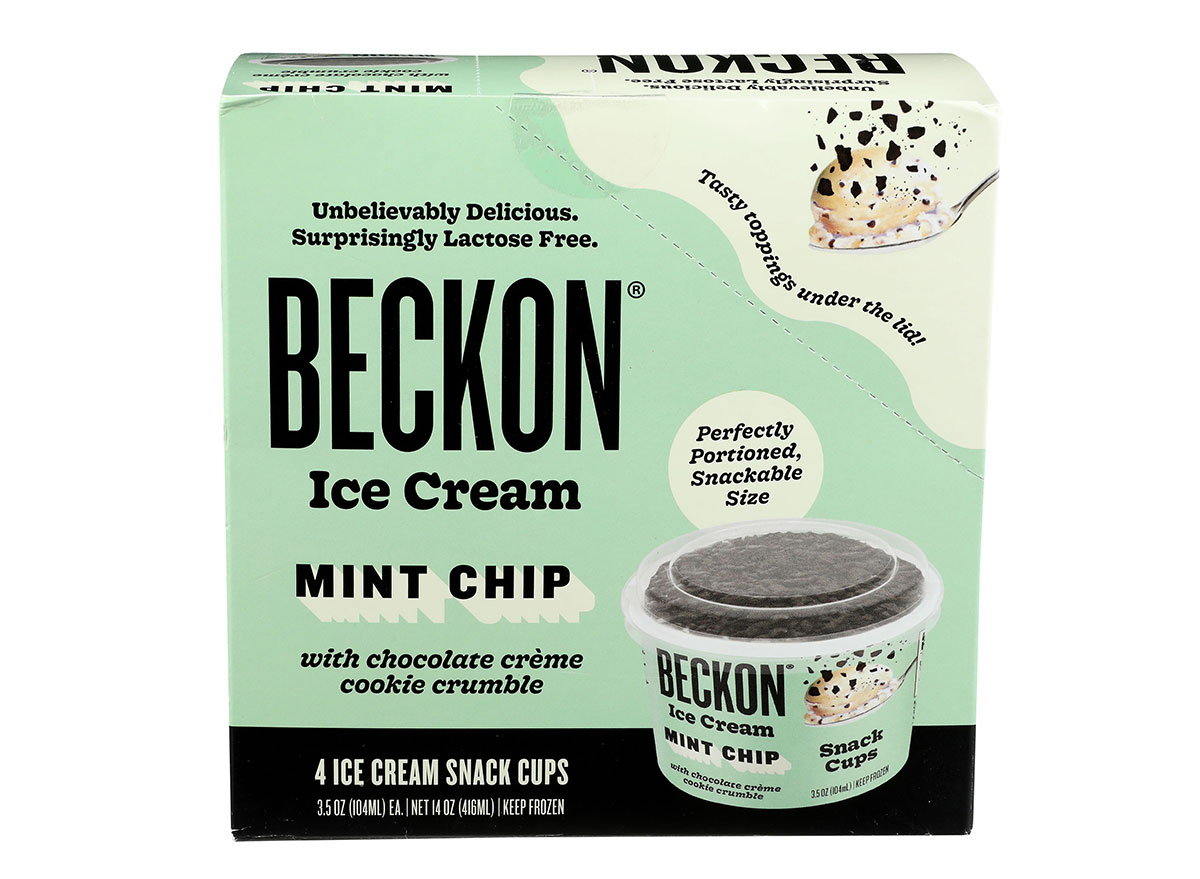 beckon ice cream snack cups mint chip