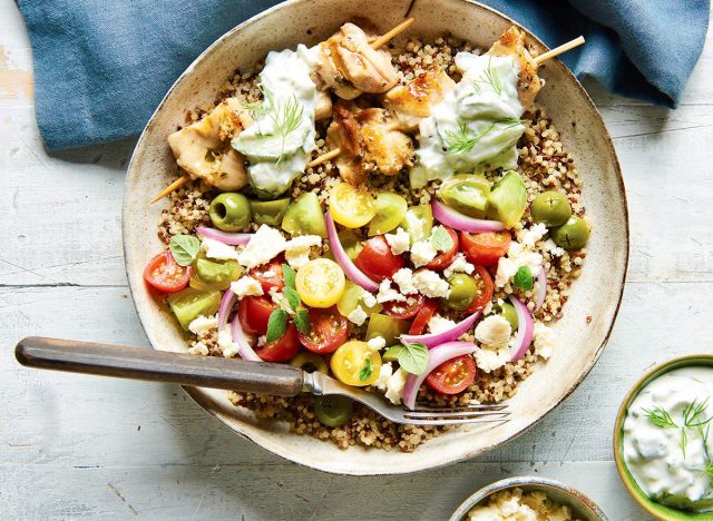 chicken thigh tzatziki bowl recipe