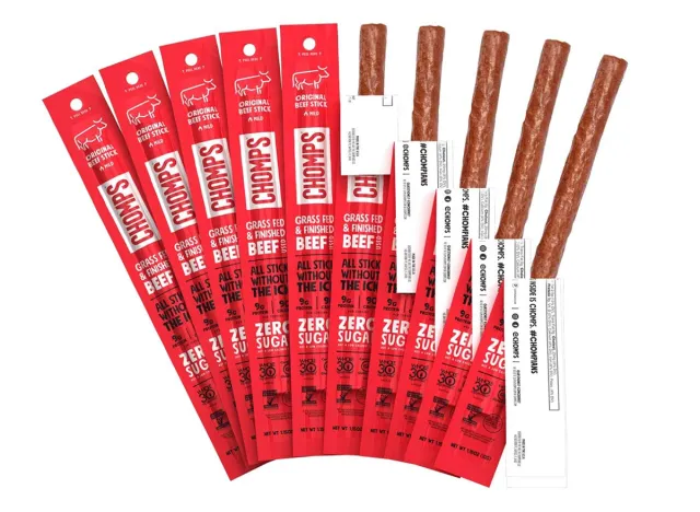 Spicy Beef Meat Sticks, 100% Grass-Fed Beef, Zero Sugar (20 Sticks