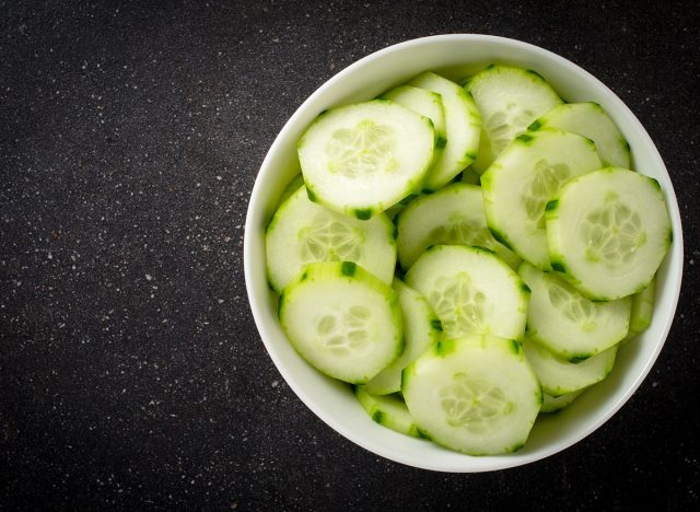 cucumber in bowl