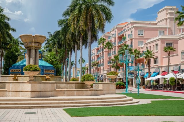 Mizner Park outdoor mall Boca Raton Florida