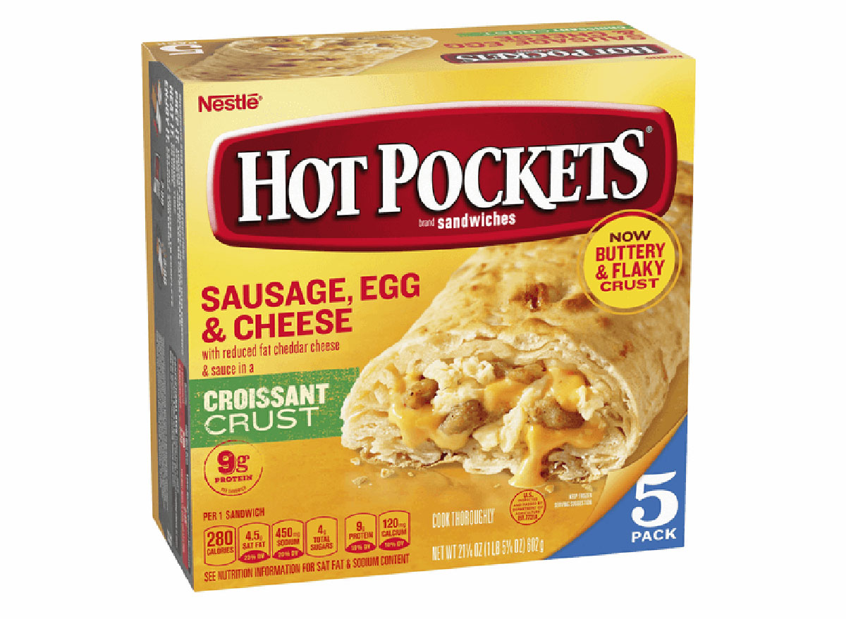 hot pockets sausage egg cheese croissant crust
