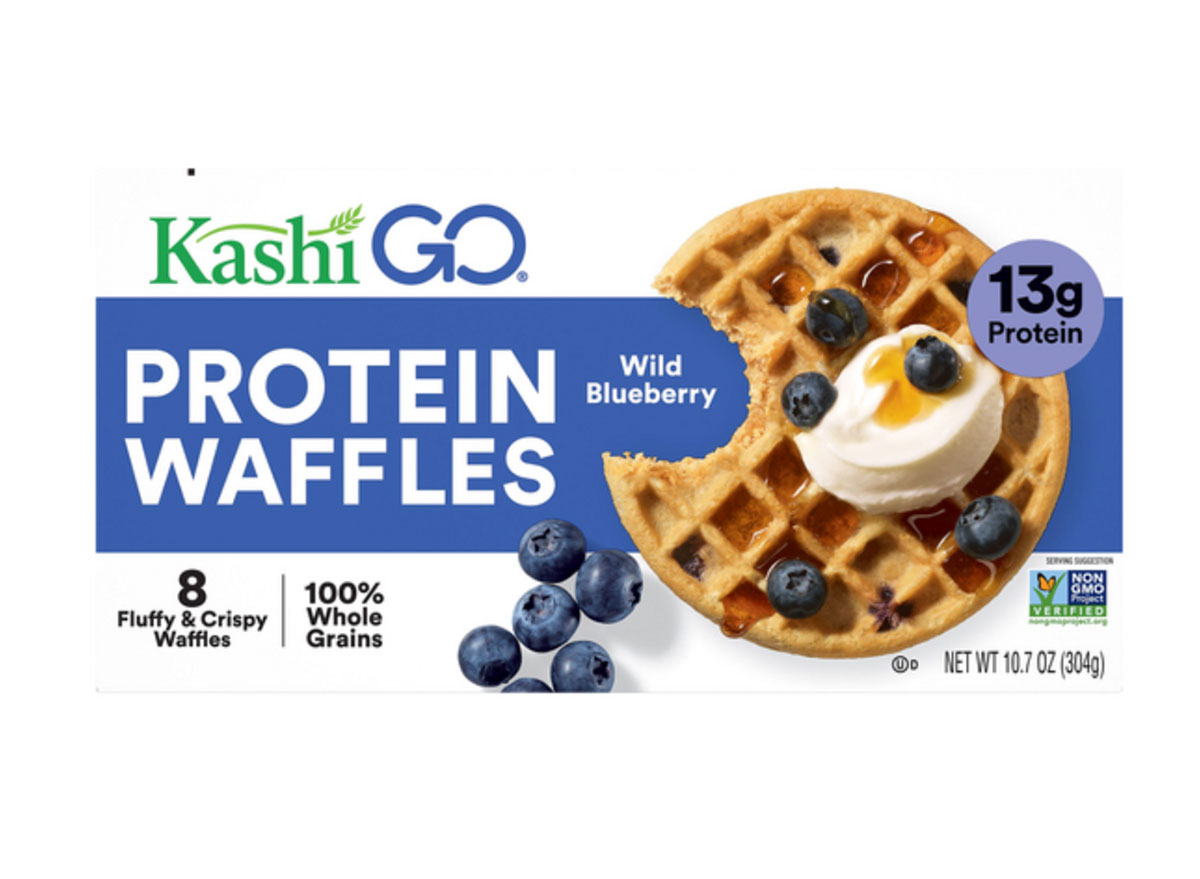kashi go protein waffles wild blueberry