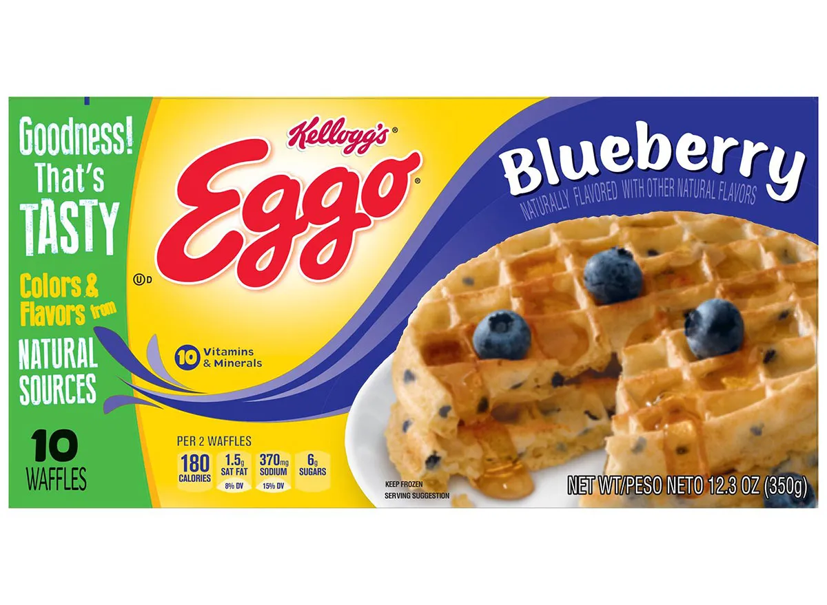 Kellogg's Eggo Blueberry Frozen Waffles - 10 Pack (35g each)
