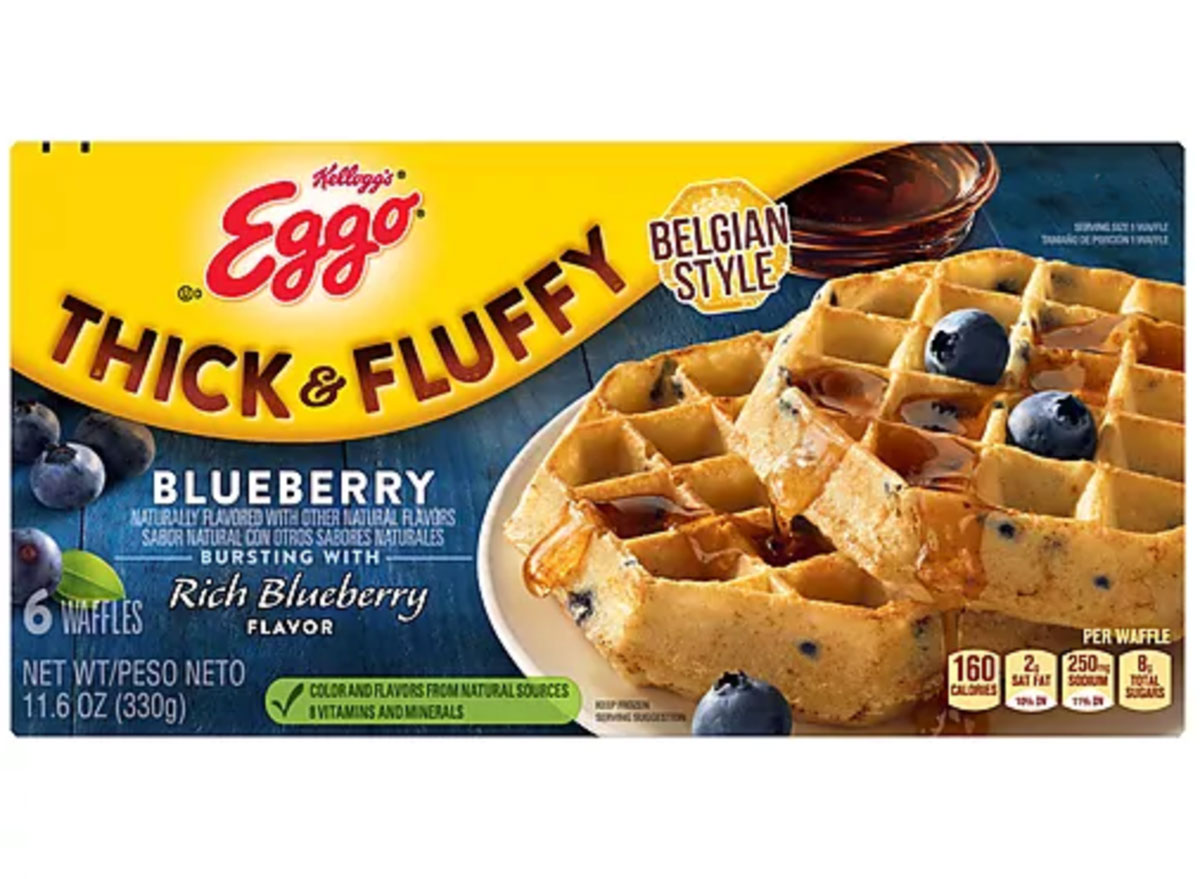 kelloggs eggo thick fluffy blueberry waffles