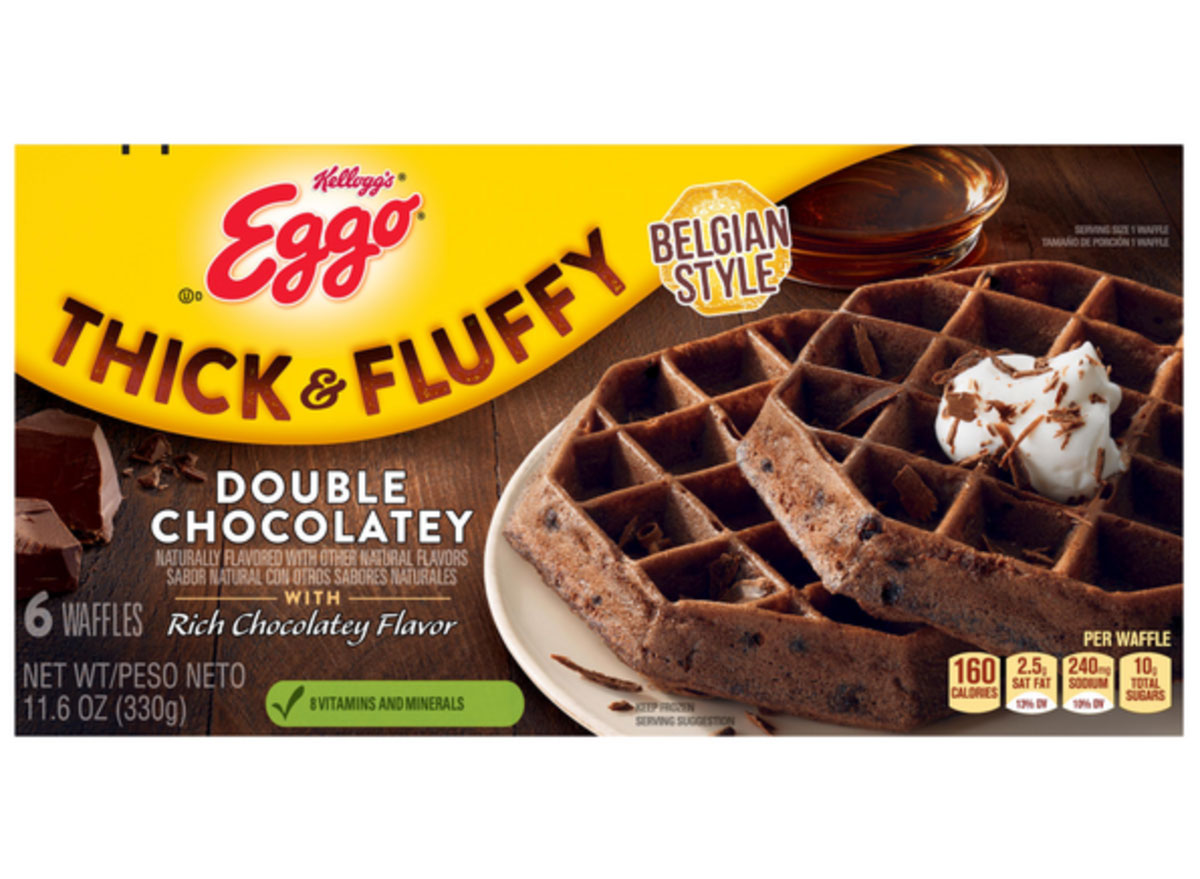 kelloggs eggo thick fluffy double chocolatey waffles
