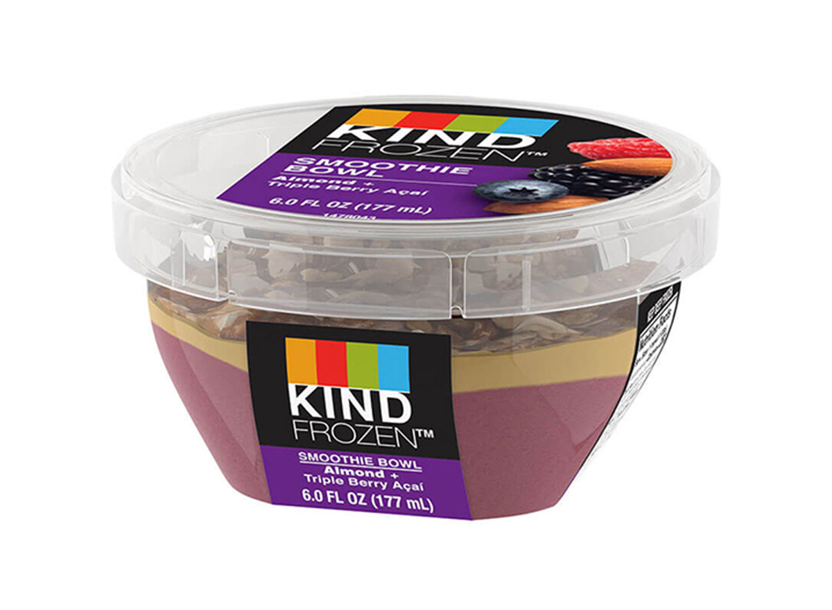 kind frozen smoothie bowl almond triple berry acai