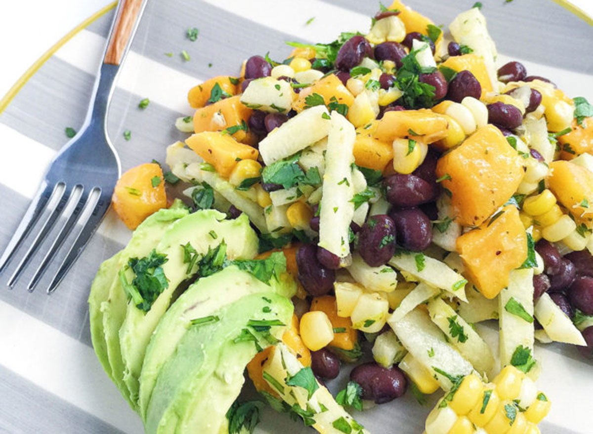 mango grilled corn black bean salad
