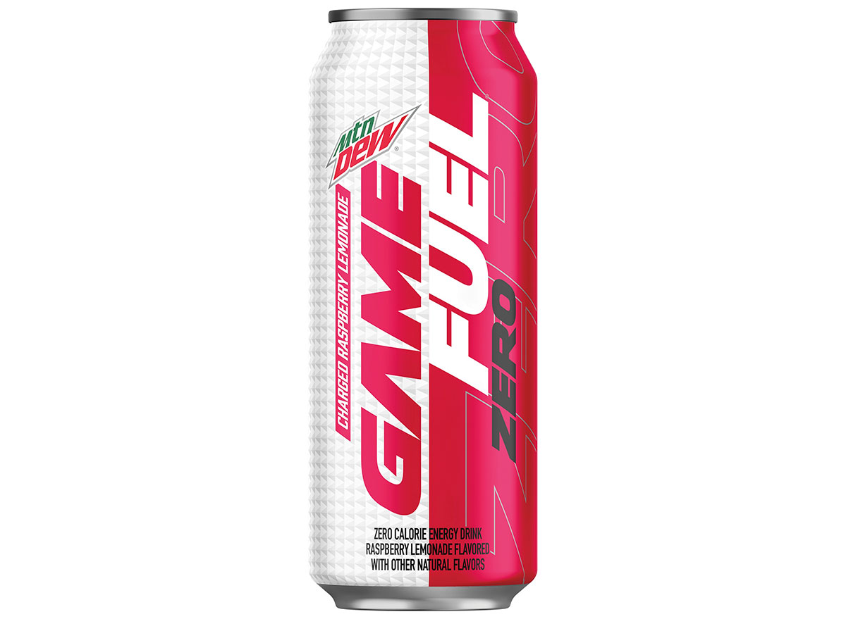 mtn dew game fuel zero charged raspberry lemonade