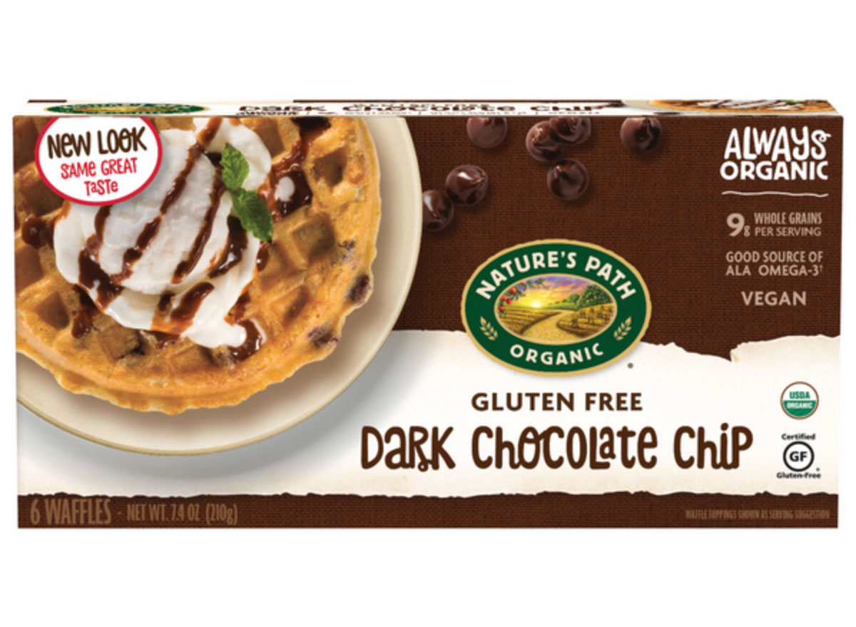 natures path chocolate chip grain free waffles