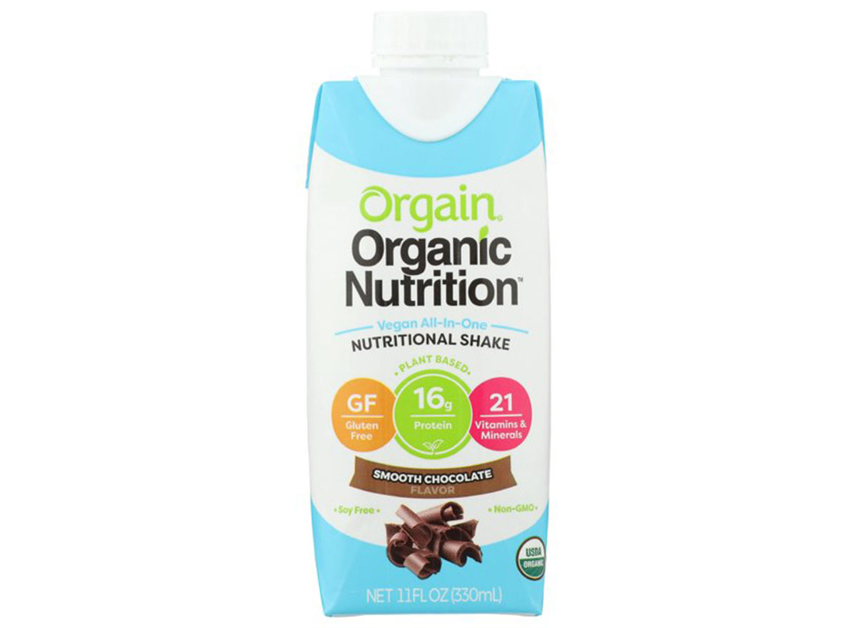 orgain organic nutrition shake chocolate