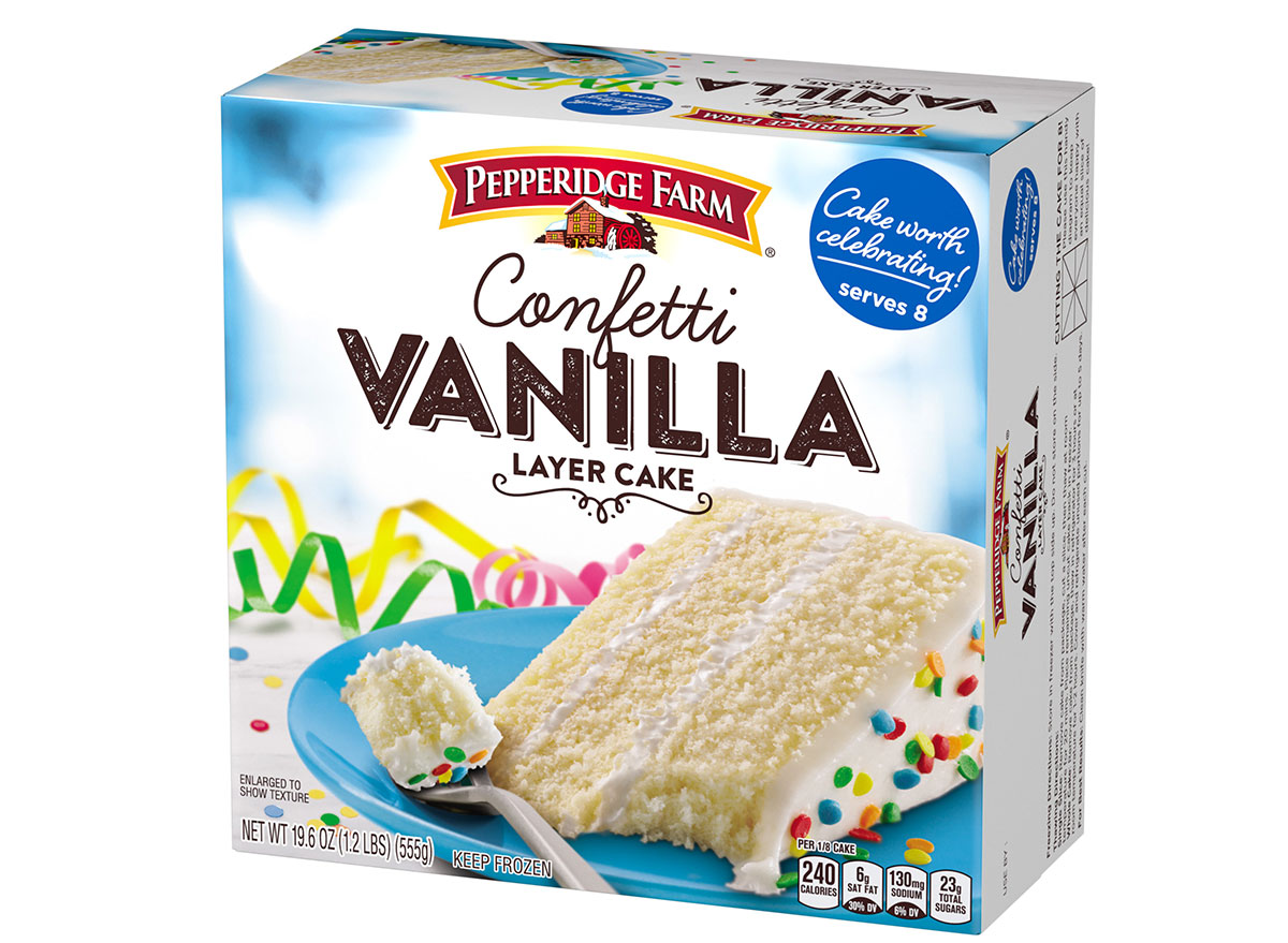 pepperidge farm frozen confetti layer cake