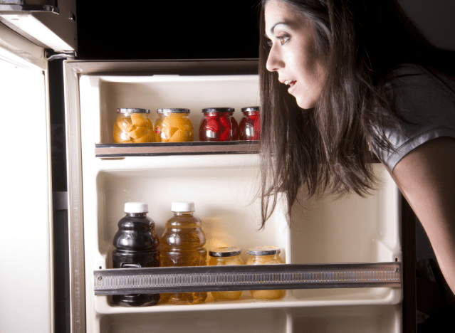 woman looking for late night snack