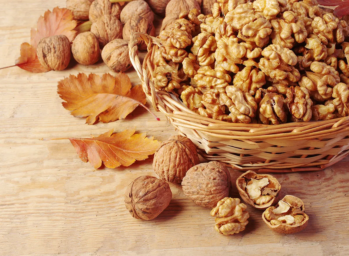 basket of walnuts