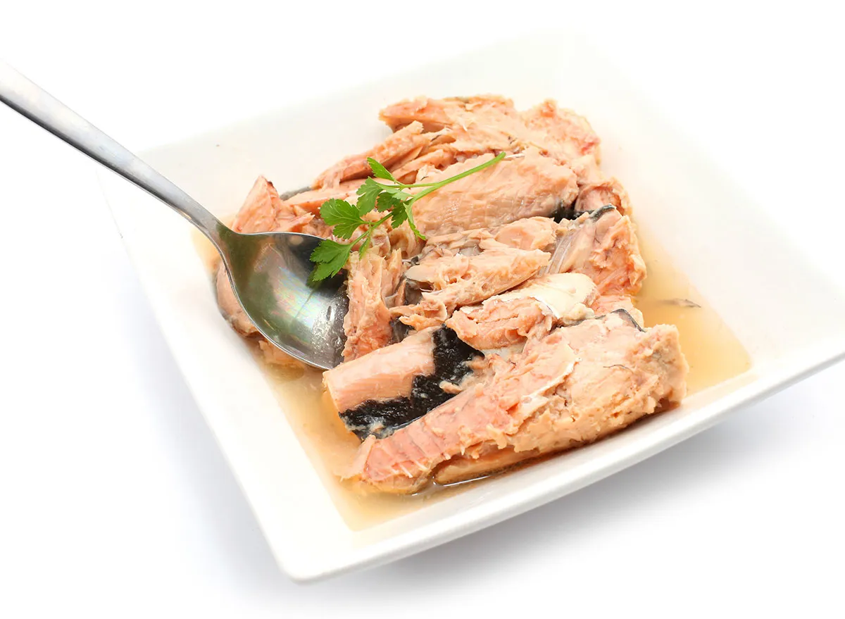 canned salmon tin