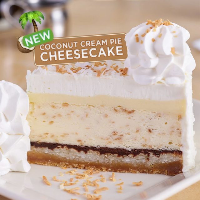 cheesecake factory coconut cream pie cheesecake