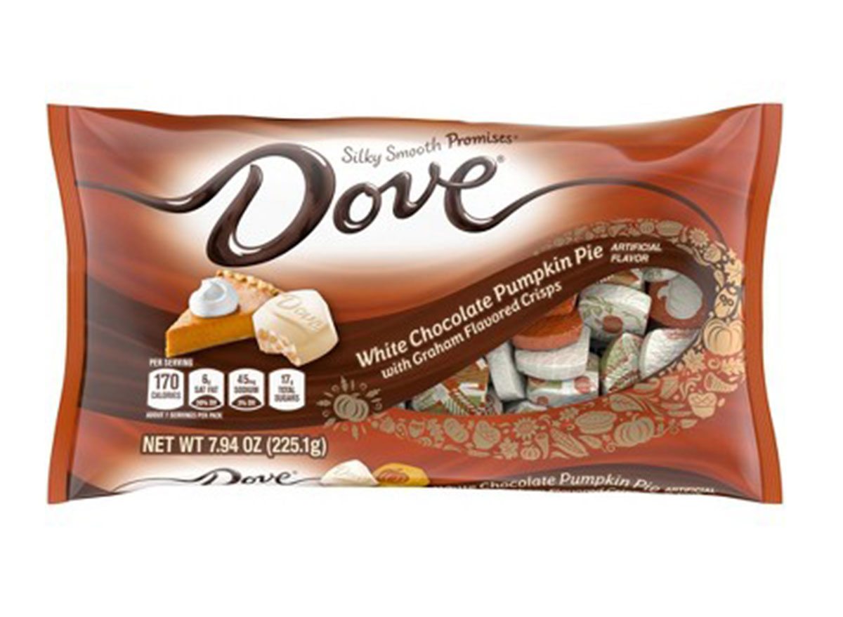 dove white chocolate pumpkin pie