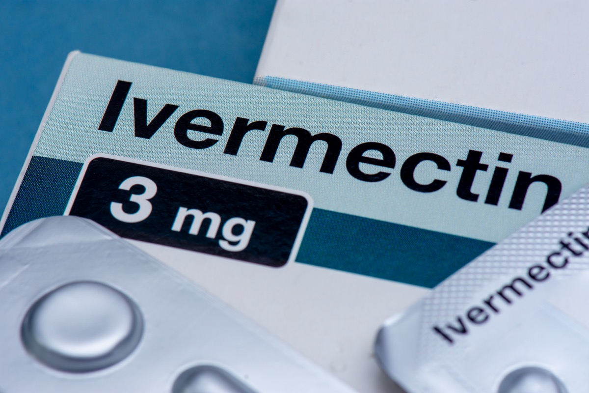 Box of Ivermectin tablets, an antiparasitic drug