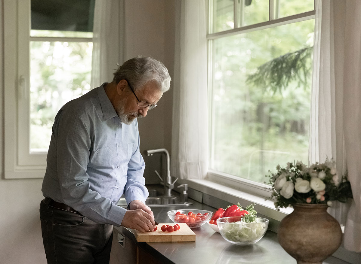 man cooking