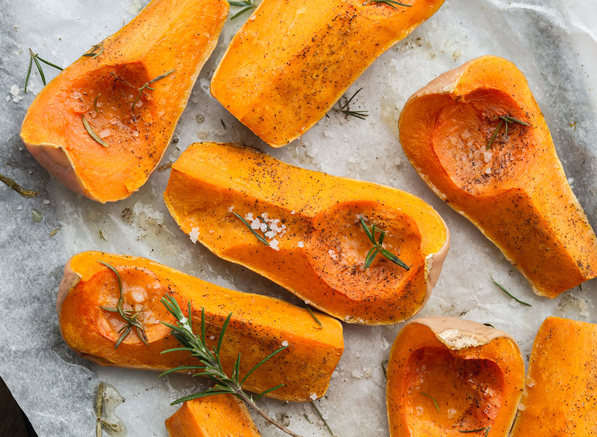 roasted squash herbs