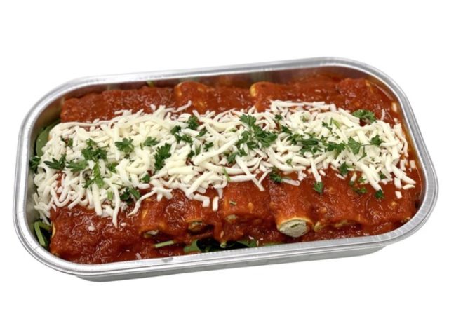 Costco Spinach and Cheese Cannelloni with Marinara Sauce