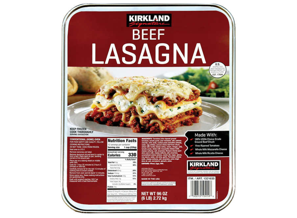Costco lasagna