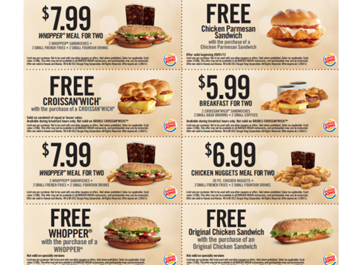 burger king coupons