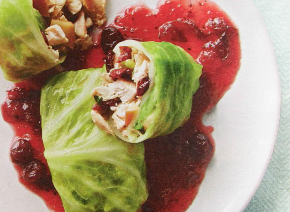 cabbage wraps cranberry chicken