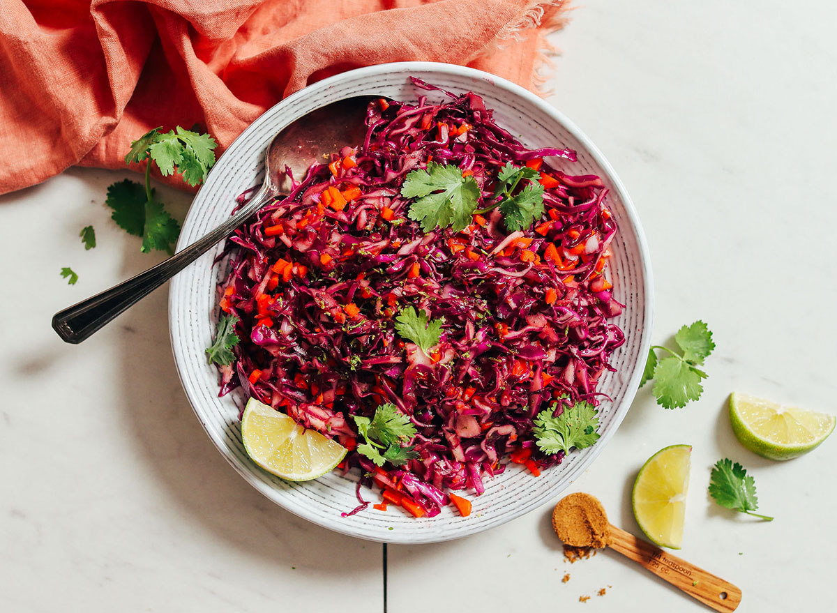 citrusy cabbage slaw