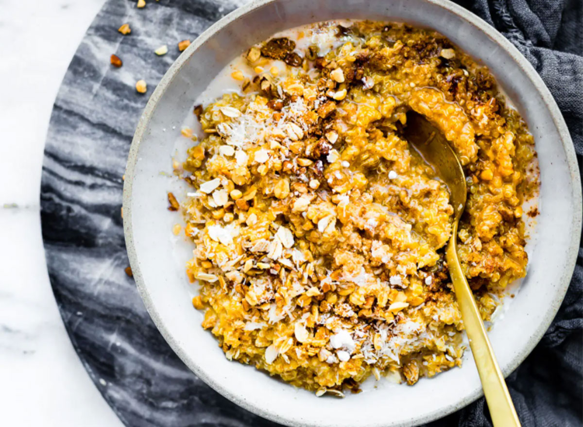 coconut cream pumpkin quinoa porridge