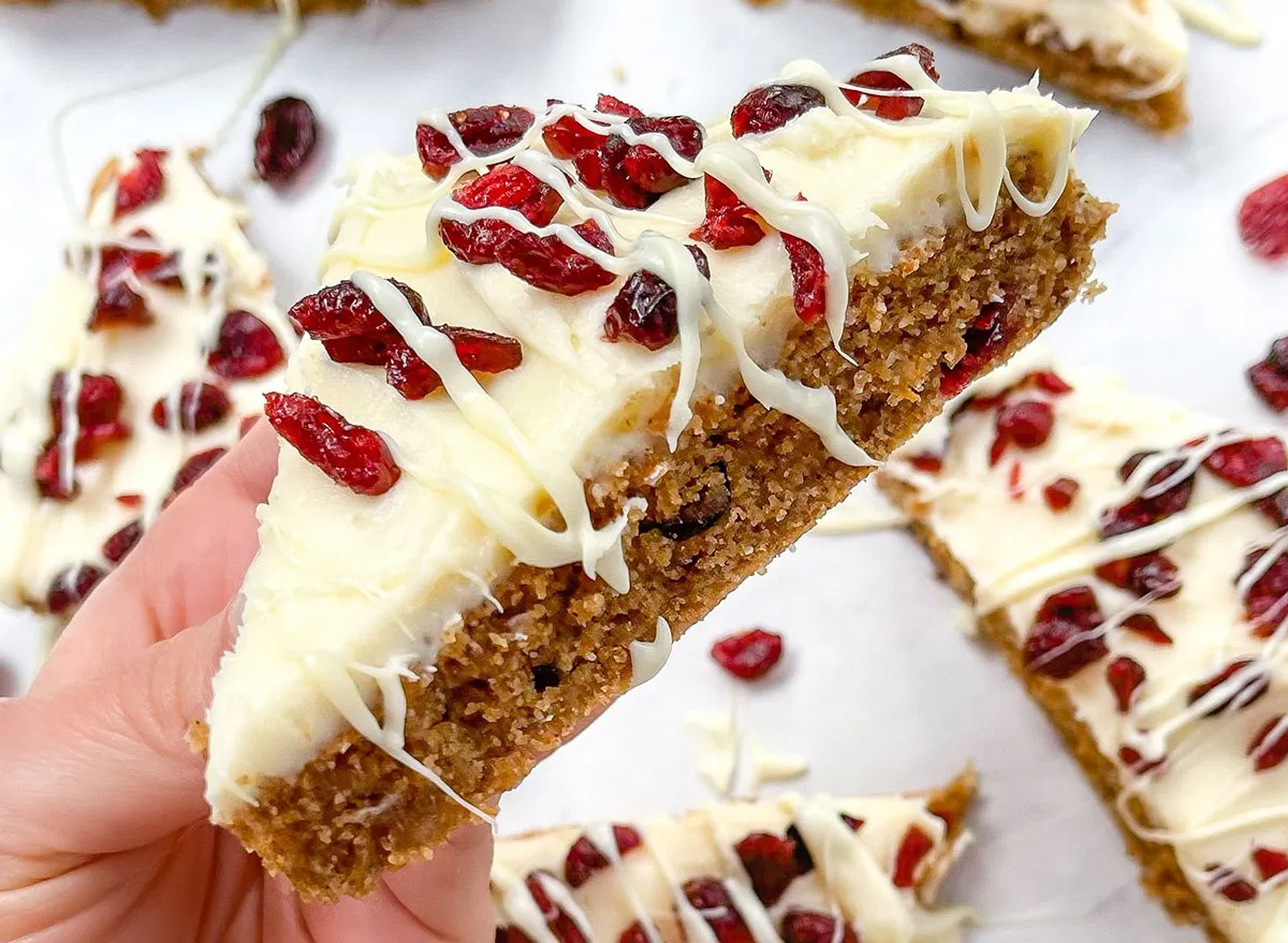 Copycat Healthy Starbucks Cranberry Bliss Bars