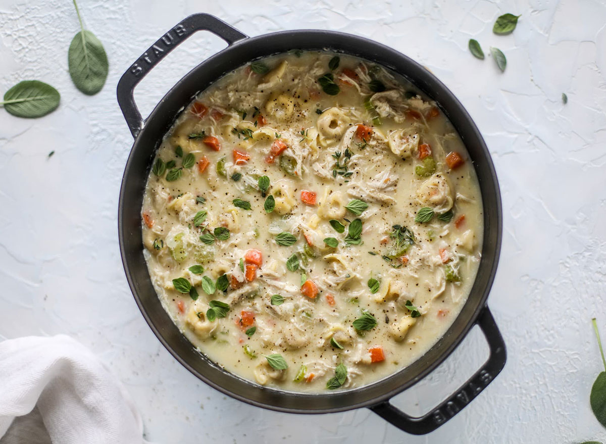 creamy chicken tortellini soup