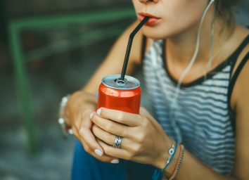 drinking soda