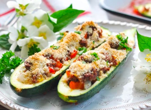 easy stuffed zucchini boats