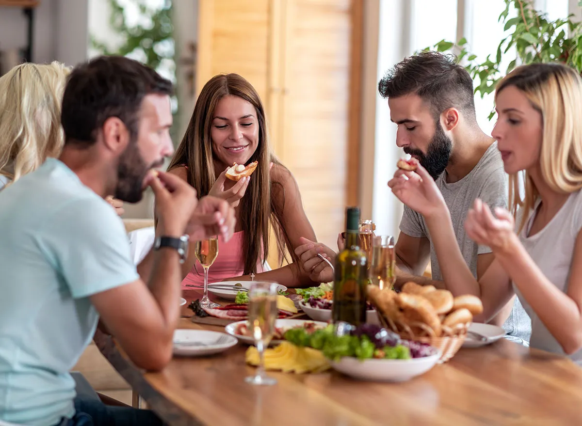 eating with friends