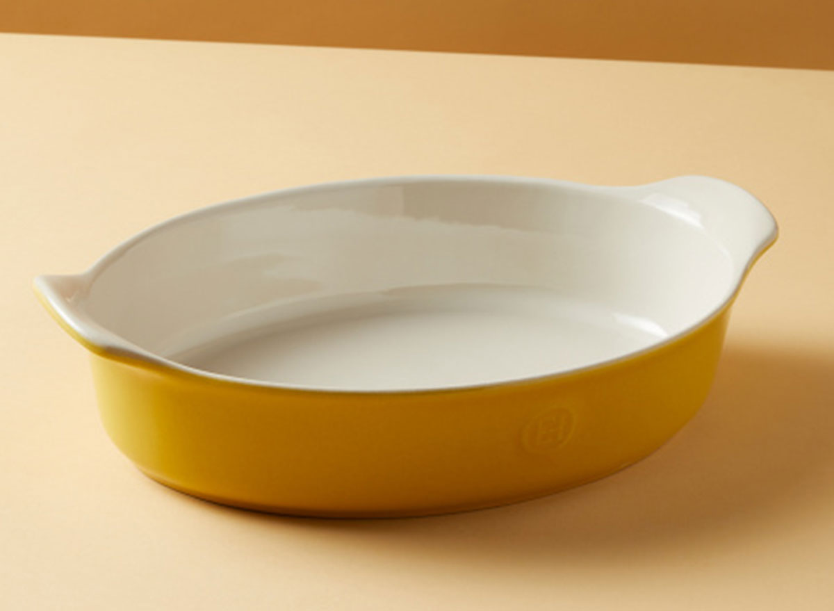 emile henry ceramic yellow baking dish