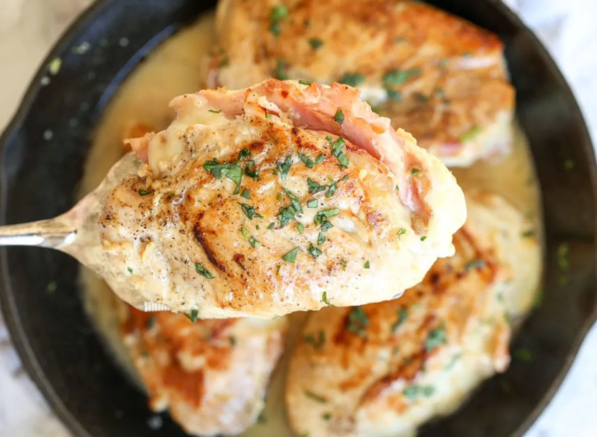 ham and cheese stuffed chicken