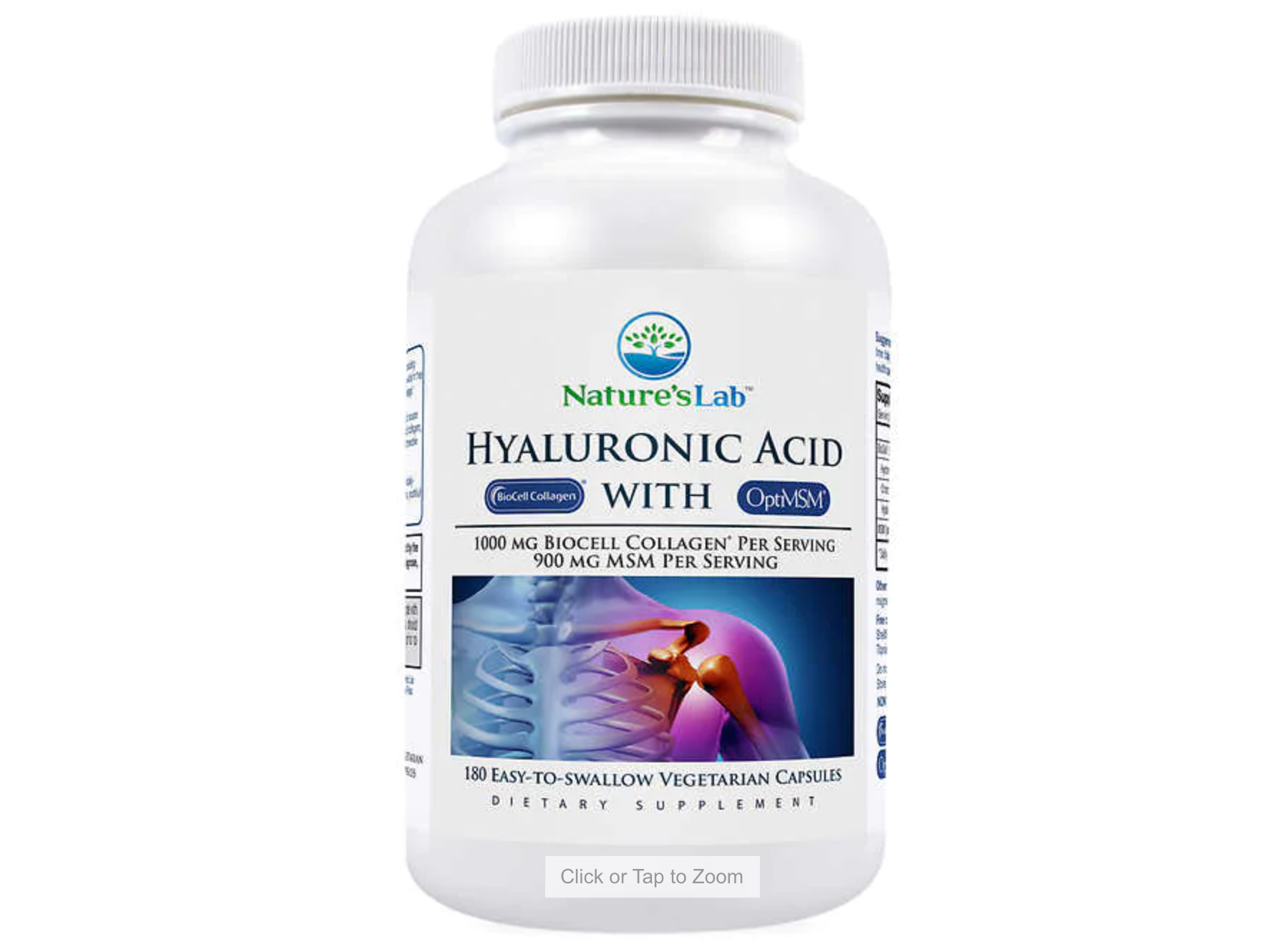 Hyaluronic acid in a capsule.