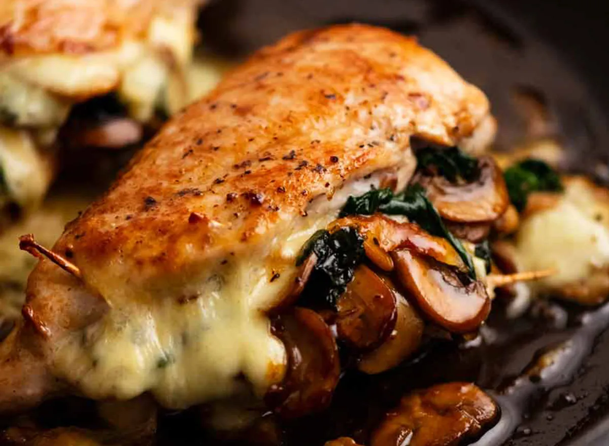 mushroom stuffed chicken breast