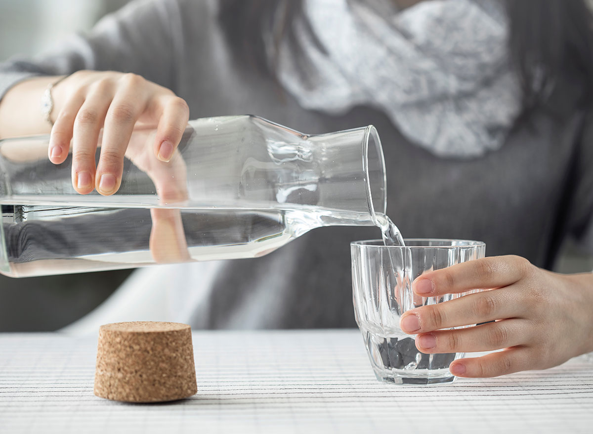 pouring water