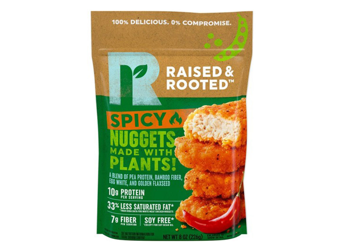 raised and rooted spicy nuggets