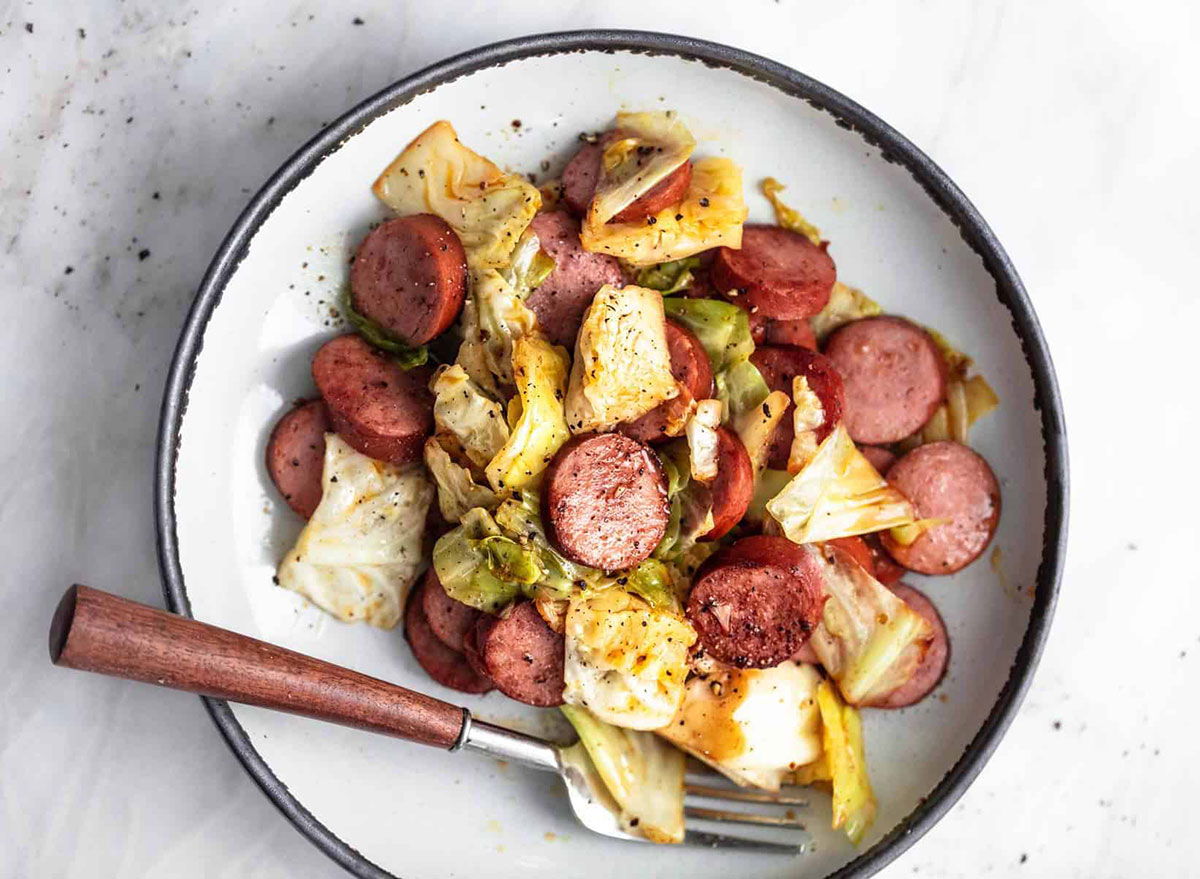 sausage and cabbage skillet