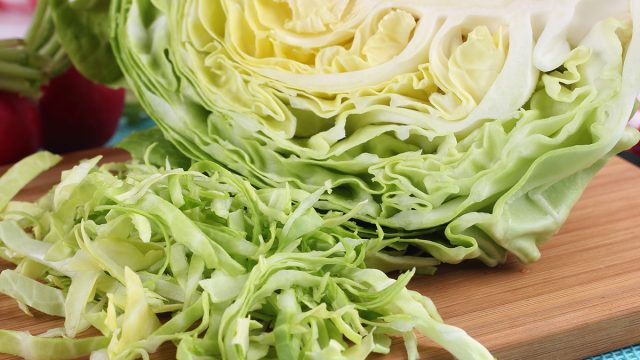 sliced cabbage