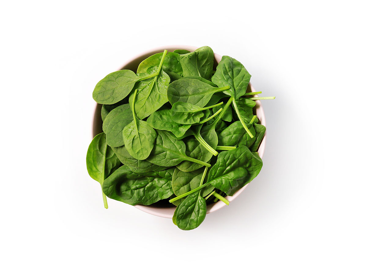 spinach in bowl