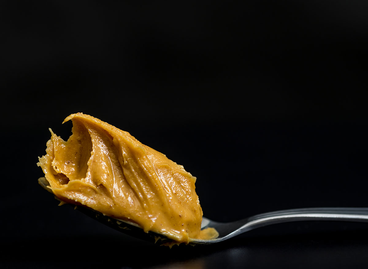 spoon of peanut butter