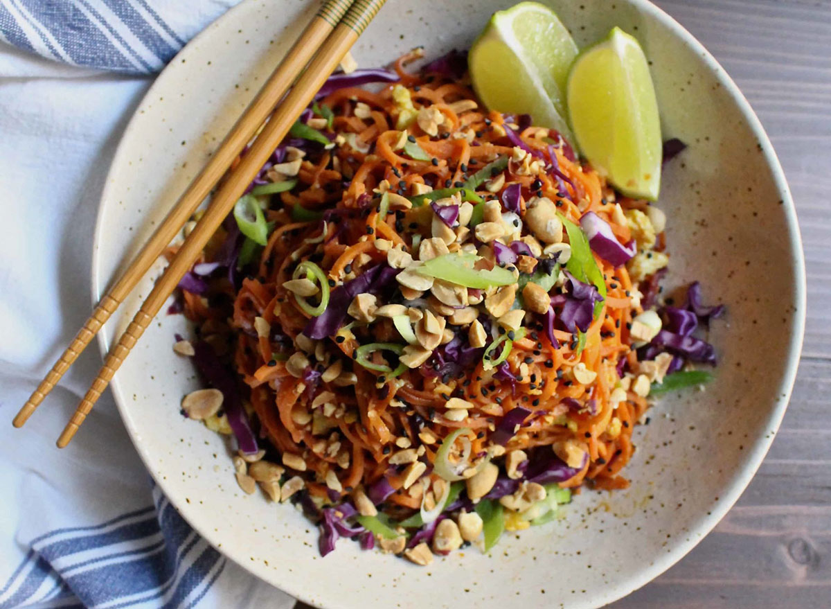 sweet potato cabbage pad thai