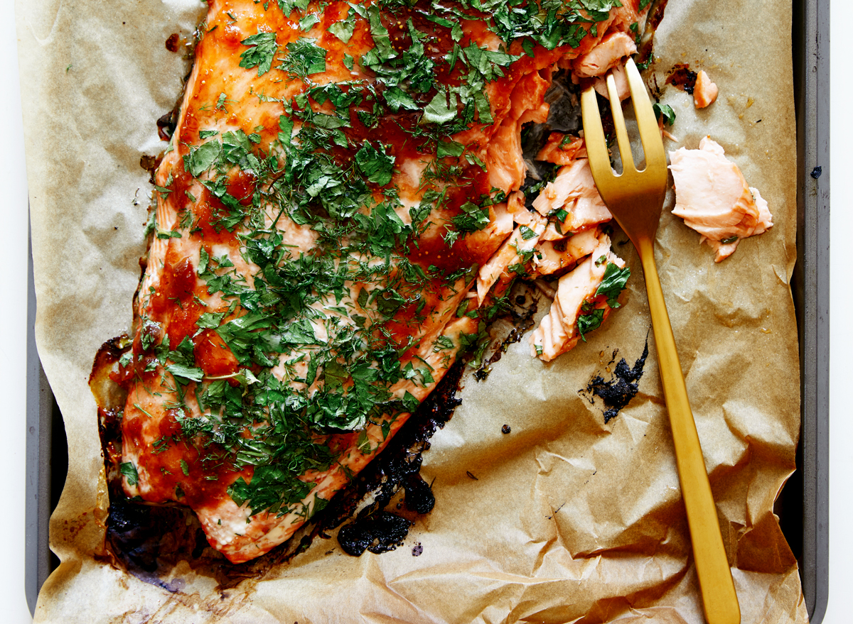 Sweet & Spicy Salmon with Herbs