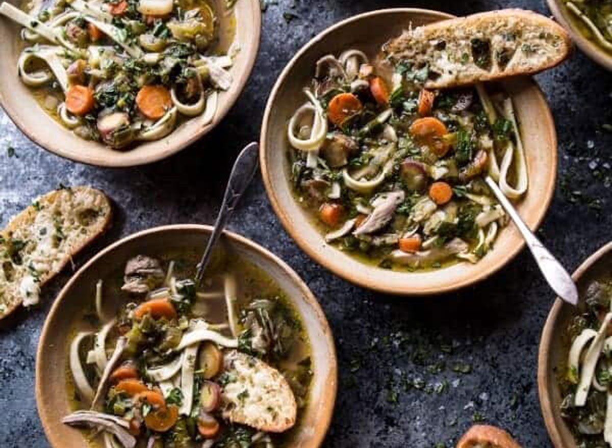 winter vegetable chicken noodle soup