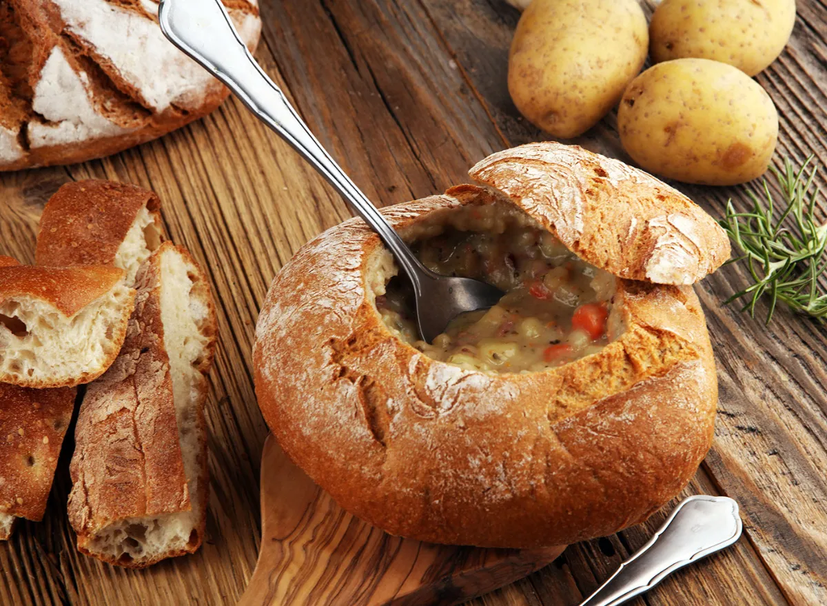 bowl of bread soup